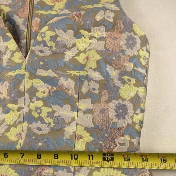 Calvin Klein Floral Pastel Embroidered Sheath Dress Sleeveless Pencil- 2 - Picture 6 of 11